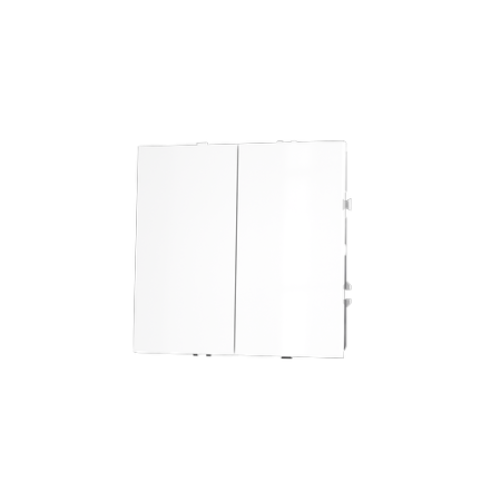 Выключатель с самовозвратом встраиваемый Voltum S70 двухклавишный 10А, (белый глянцевый)