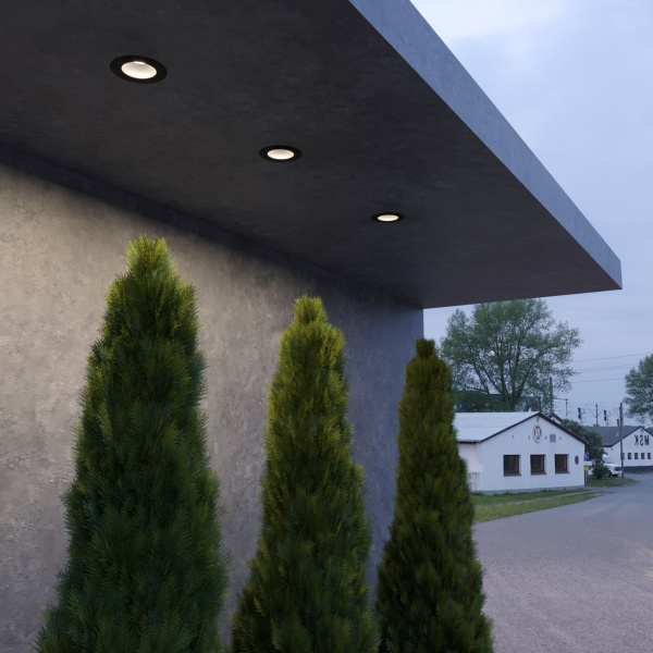 Встраиваемый светодиодный влагозащищенный светильник 6Вт 4000К черный IP54 (a058922) Elektrostandard