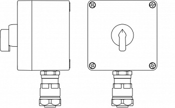 Взрывозащищ. пост упр. из полиэстера CPE-P-03-(1xPB54(11))-1x6018ANP22BKM2SB(C)1Ex d e IIC Т5 Gb / Ex tb IIIC T95°C Db IP66 DKC