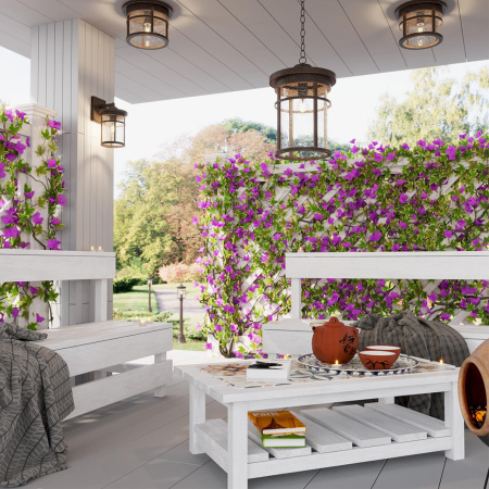 Уличный настенный св-к IP44 E27 60W 220V VIRTA коричневый/патина ODEON LIGHT