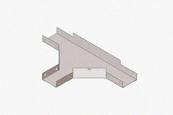 Лоток тройниковый замковый перфорированный ОТЗ 150х65 УТ1,5, оцинкованный лист, S1,5