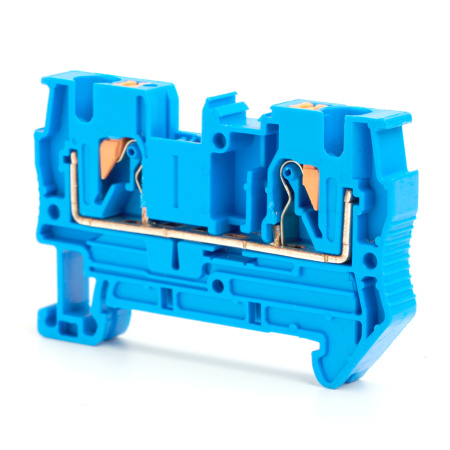 Зажим пружинный, 3-проводной проходной ЗНИ - 4, JXB PT 4 TW, синий LD573-2-40 STEKKER