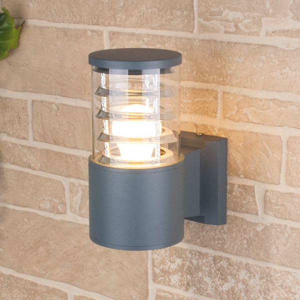 Уличный настенный светильник 1*E27 серый IP54 (a032623) Elektrostandard