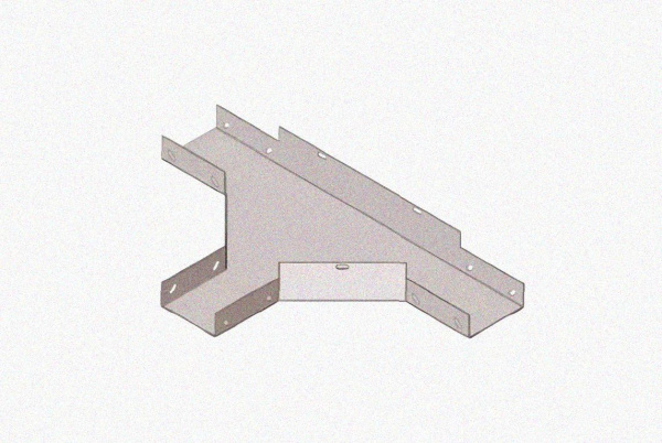 Лоток тройниковый замковый перфорированный ОТЗ 150х65 УТ1,5, оцинкованный лист, S1,5