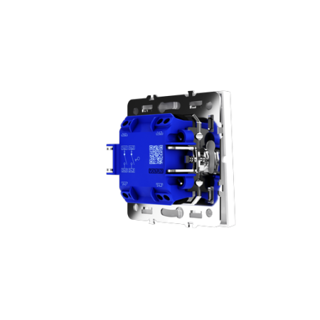 Выключатель встраиваемый Voltum S70 двухклавишный 10А, (белый глянцевый)