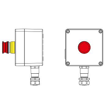 Взрывозащ. пост упр. из алюминия CPE-A-12-(1xP3E(11))-1xKAEPM2MHK-15(C)1Ex d e IIC Т5 Gb / Ex tb IIIC T95°C Db IP66 DKC