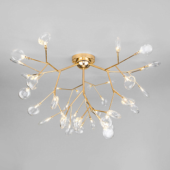 Потолочная люстра со стеклянными плафонами 36*G4 3Вт золотой IP20 Lamella (566 золото) Bogate's