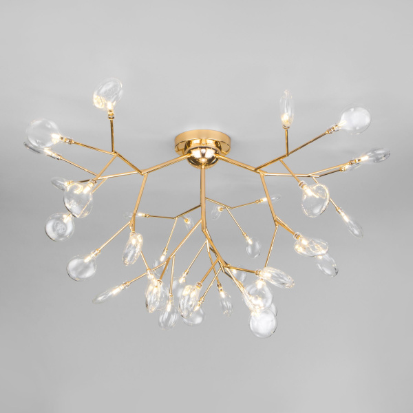 Потолочная люстра со стеклянными плафонами 36*G4 3Вт золотой IP20 Lamella (566 золото) Bogate's