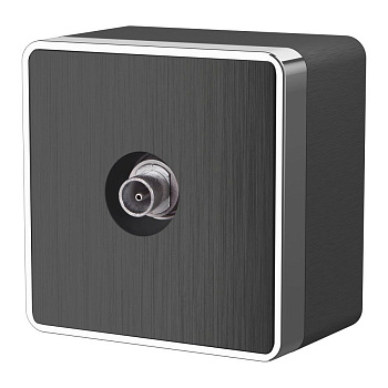 ТВ-розетка оконечная (графит рифленый) Gallant ОУ IP20 Werkel