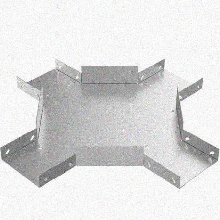 Лоток крестообразный замковый глухой КМЗГ 150х100 УТ1,5, оцинкованный лист, S1,5