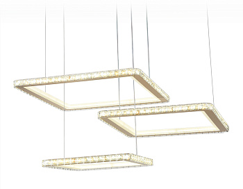 Светильник светодиодный подвесной управляемый FA1761/3 GD золото 180W 3000K+6400K/3000K/6400K/4200K+4200K 680*460*740 (ПДУ РАДИО 2.4G) Ambrella Light