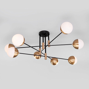 Потолочная люстра в стиле лофт 8*E27 60Вт латунь IP20 Nuvola (70129/8 латунь) Eurosvet