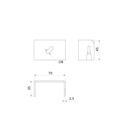 Скоба-держатель, 70 мм DKC