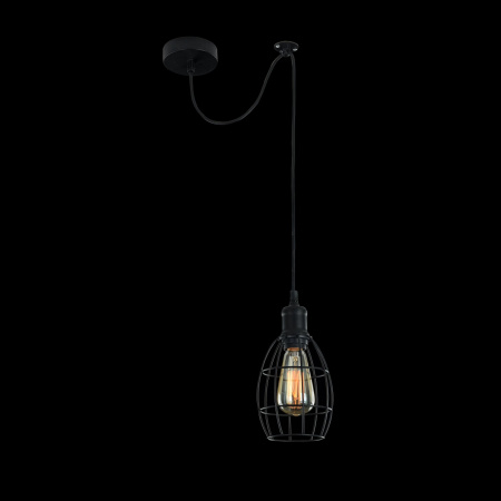 Подвесной светильник 1*E27 60Вт Черный IP20 Denver T447-PL-01-B Maytoni