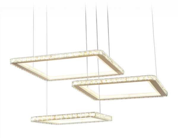 Светильник светодиодный подвесной управляемый FA1761/3 GD золото 180W 3000K+6400K/3000K/6400K/4200K+4200K 680*460*740 (ПДУ РАДИО 2.4G) Ambrella Light