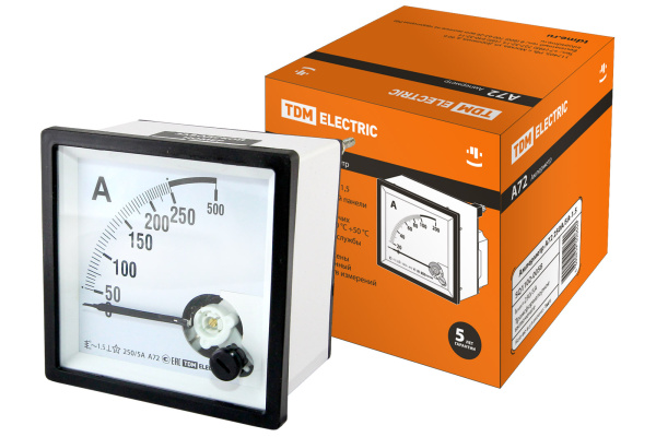 Амперметр А72 250А/5А-1,5 TDM