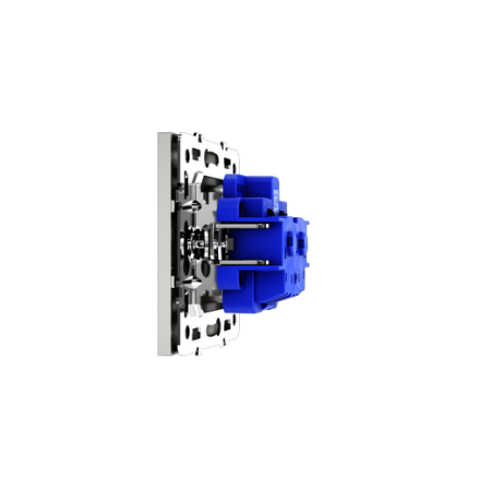 Розетка встраиваемая Voltum S70 с заземлением и защитными шторками, 16А, (шелк)