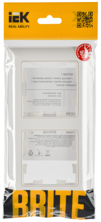 BRITE Рамка 2-мест. РУ-2-Бр бел./бел. IEK