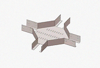 Лоток крестообразный глухой КМГ 500х100 У3, окрашенный, S1,5