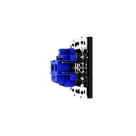 Розетка встраиваемая Voltum S70 с заземлением 16А, (черный матовый)
