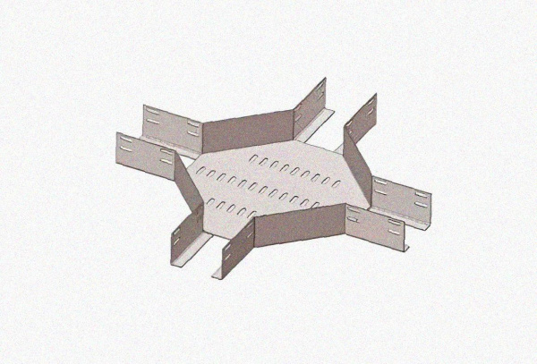 Лоток крестообразный глухой КМГ 500х100 У3, окрашенный, S1,5
