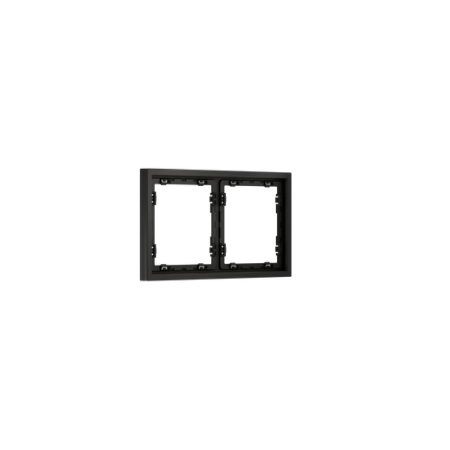 Рамка пластиковая Voltum S70 на 2 поста, (черный матовый)