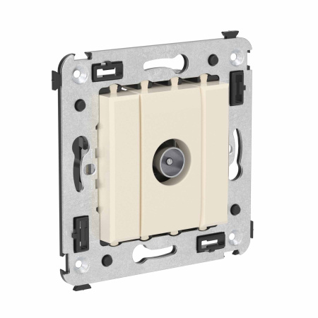 Розетка TV оконечная в стену, "Avanti", "Ванильная дымка" DKC