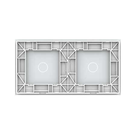 Панель для двух одноклавишных выключателей белая Livolo