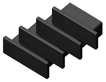 Заглушка GP8320 BK черный 15.5*6 для накладного алюминиевого профиля GP1700 (комплект 4шт) Ambrella Light