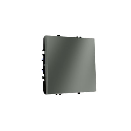 Выключатель с самовозвратом встраиваемый Voltum S70 одноклавишный 10А, (титан)