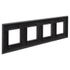 Рамка "Avanti", "Черный матовый", 4 поста (8 мод.) DKC