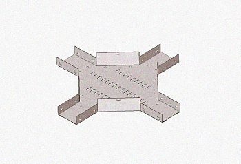 Лоток крестообразный замковый глухой КМЗГ 200х80 УТ1,5, оцинкованный лист, S0,8