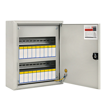 Щит распред, навесной ЩРН-18 пласт, замок (350х300х120) IP31 PROxima EKF