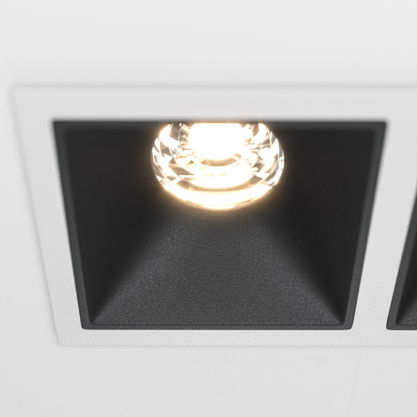 Встраиваемый светильник LED 20Вт Бело-черный IP20 Downlight DL043-02-10W3K-SQ-WB Technical Maytoni