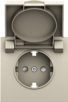 Donel S08 слоновая кость накладка для розетки Schuko с заземлением, с крышкой, 16A 250 В~, серия DB