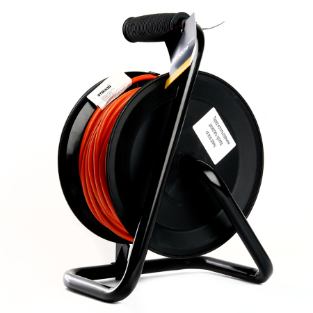 Удлинитель на катушке Stekker STD01-40-30 Standart 4 гнезда с/з ПВСбм 3*1, оранжевый, 16А, IP40, 30м