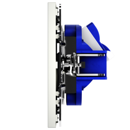 Розетка компьютерная встраиваемая Voltum S70 двойная RJ45+RJ45 КАТ.6, (сталь)