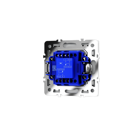 Перекрестный переключатель встраиваемый Voltum S70 одноклавишный 10А, (белый матовый)