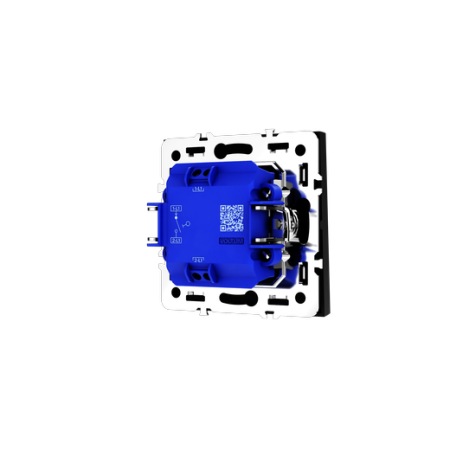 Выключатель встраиваемый Voltum S70 одноклавишный 10А, (черный матовый)