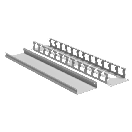 Кабельный органайзер с крышкой и отверстиями 2U, глубина 40 мм, для 19" IT-корпусов, RAL7035 DKC