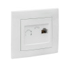 Валенсия Розетка телефонная RG-11 1-местная белая EKF