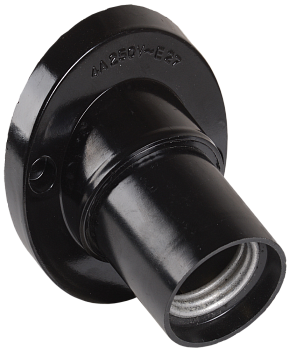 Патрон настенный угловой Пкб27-04-К31 карболитовый Е27 черный (индивидуальный пакет) IEK