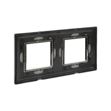 Рамка из металла, "Avanti", светло-серебристая, 2 поста (4 мод.) DKC