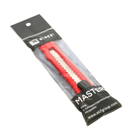 Нож с сегментированным лезвием 18 мм НСМ-20 Master EKF