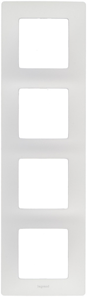 Etika Рамка горизонт/вертик 4-м . алюминий IP20 Legrand