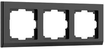 Stark Рамка горизонт/вертик 3 пост . Черный IP20 Werkel