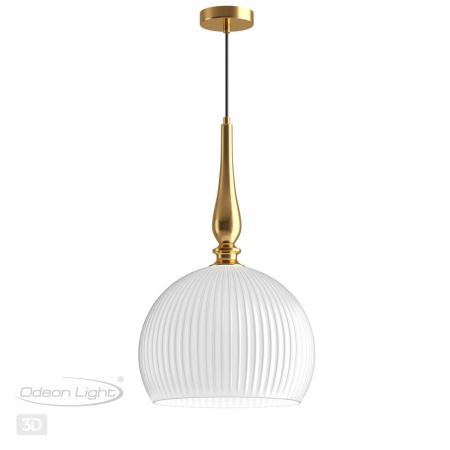 Подвес E27 60W RUNGA белый/бронзовый ODEON LIGHT