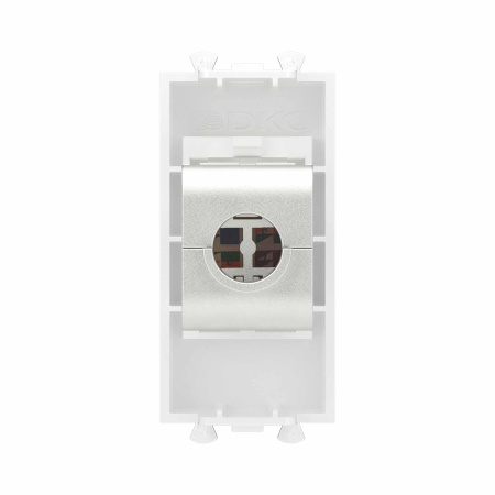 Компьютерная розетка RJ-45 без шторки модульная, кат.6А экранированная, "Avanti", "Белое облако", 1 модуль DKC