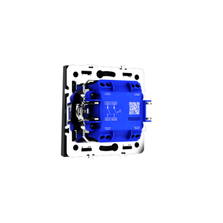 Выключатель с самовозвратом встраиваемый Voltum S70 двухклавишный 10А, (графит)