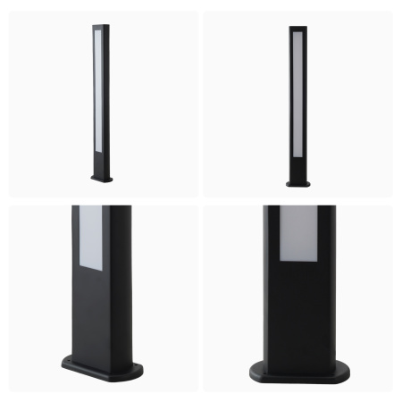 31-12 Светильник светодиодный, напольный, 15Вт, 230В, 1050лм, 3000К, IP54, 100х50х800мм, чёрн, метал APEYRON